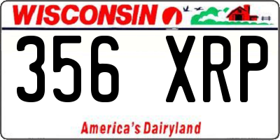 WI license plate 356XRP