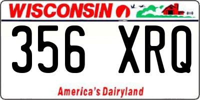 WI license plate 356XRQ