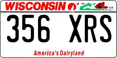 WI license plate 356XRS