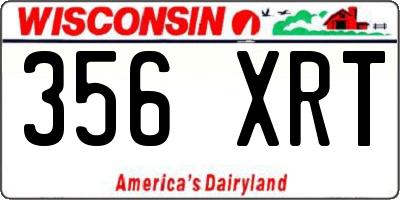 WI license plate 356XRT