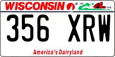 WI license plate 356XRW