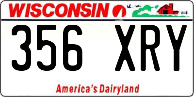 WI license plate 356XRY