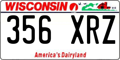 WI license plate 356XRZ