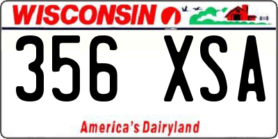WI license plate 356XSA