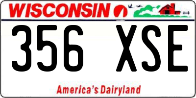 WI license plate 356XSE