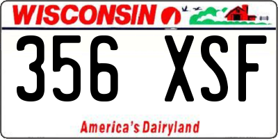 WI license plate 356XSF