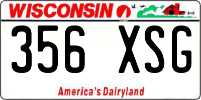 WI license plate 356XSG