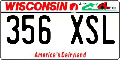 WI license plate 356XSL