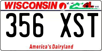 WI license plate 356XST