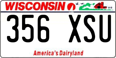 WI license plate 356XSU