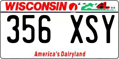 WI license plate 356XSY