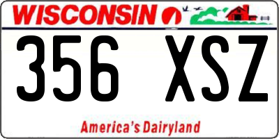 WI license plate 356XSZ
