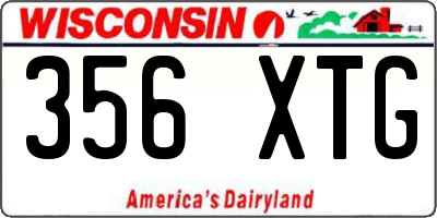 WI license plate 356XTG