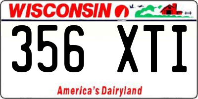 WI license plate 356XTI
