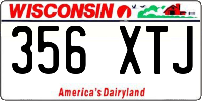 WI license plate 356XTJ