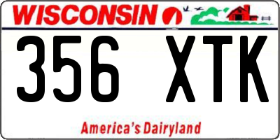 WI license plate 356XTK