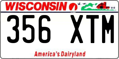 WI license plate 356XTM