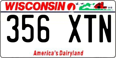 WI license plate 356XTN