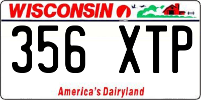 WI license plate 356XTP