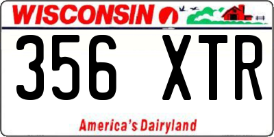 WI license plate 356XTR