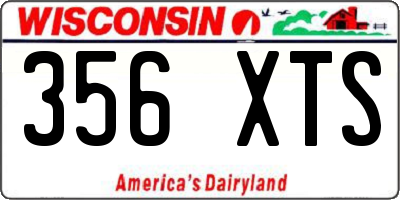 WI license plate 356XTS