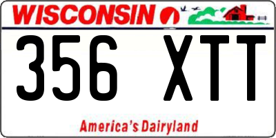 WI license plate 356XTT