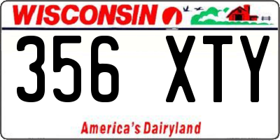 WI license plate 356XTY
