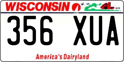 WI license plate 356XUA