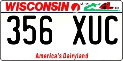 WI license plate 356XUC