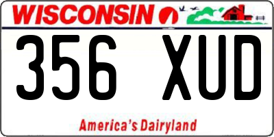 WI license plate 356XUD