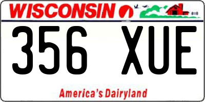 WI license plate 356XUE