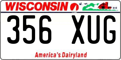WI license plate 356XUG