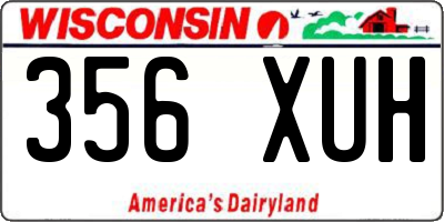 WI license plate 356XUH