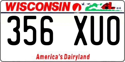 WI license plate 356XUO