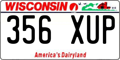 WI license plate 356XUP