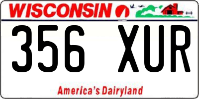 WI license plate 356XUR