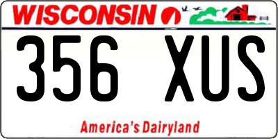 WI license plate 356XUS