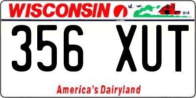 WI license plate 356XUT