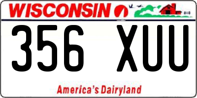 WI license plate 356XUU