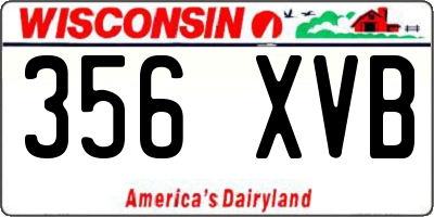 WI license plate 356XVB
