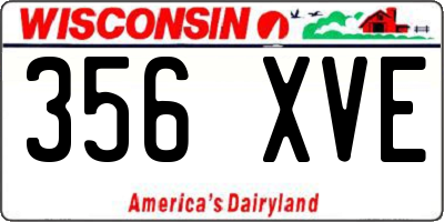 WI license plate 356XVE