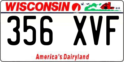 WI license plate 356XVF
