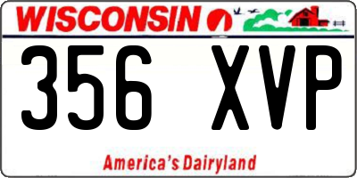 WI license plate 356XVP