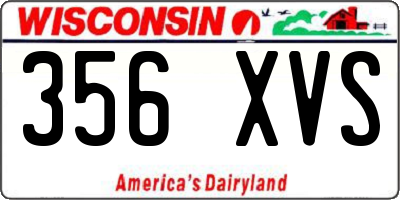WI license plate 356XVS