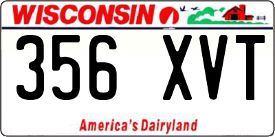 WI license plate 356XVT