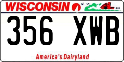 WI license plate 356XWB