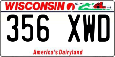 WI license plate 356XWD