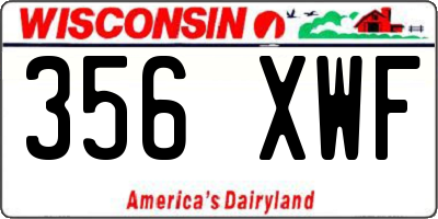 WI license plate 356XWF