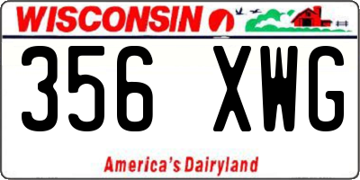 WI license plate 356XWG