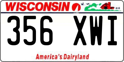 WI license plate 356XWI